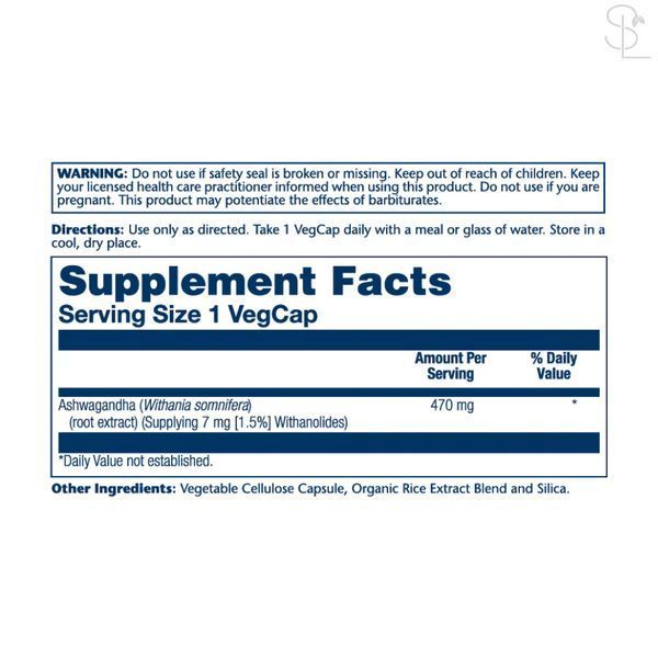 Адаптогены / Ashwaganda Root Extract 470mg - 60vcaps 2022-10-1793 фото