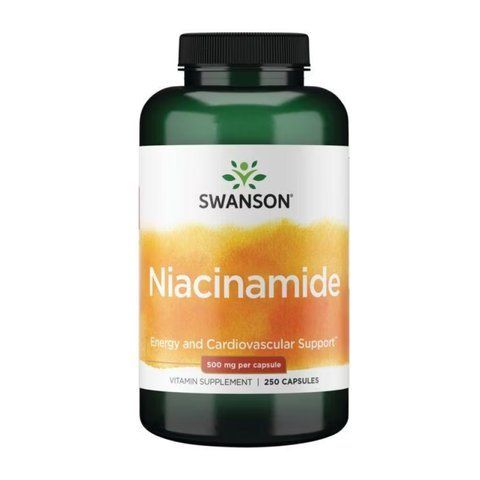 Витамин B3 (Ниацин) / Niacinamide 500mg - 250caps 2022-09-0924 фото