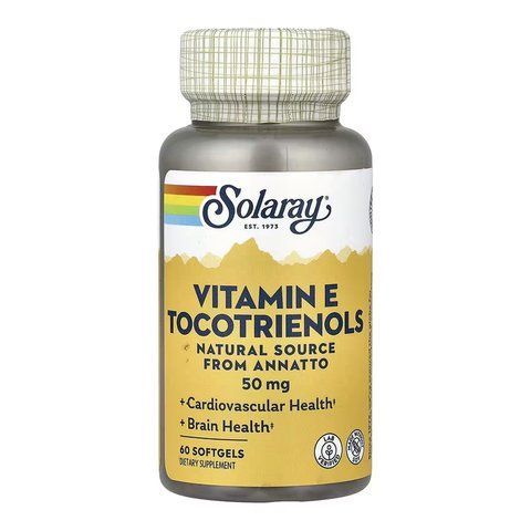 Витамин E / Vitamin E Tocotrienols, Annatto 50mg - 60 softgels 2023-10-7614 фото