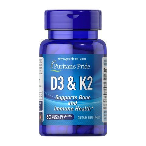 Вітамін D3+K2 / Vitamin D3 & K2 - 60 caps 2023-10-4591 фото