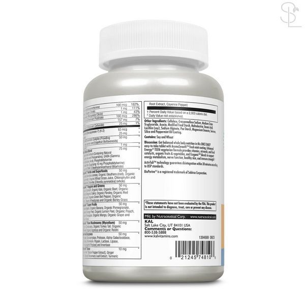 Мультивітаміни для підлітків / Enhanced Energy for Teens - 60 tabs 2023-10-2164 фото