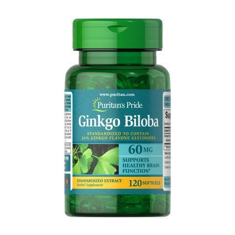 Адаптогени / Ginkgo Biloba Standardized Extract 60 mg - 120 softgels 2023-10-6439 фото