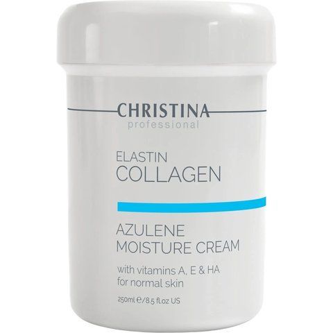 Азуленовий зволожувальний крем для нормальної шкіри Christina Elastin Collagen Azulene Moisture Cream For Normal Skin 30ml (на розлив) 026622 фото