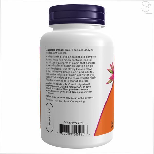 Вітамін B3 (Ніацин) / Flush Free Niacin 500mg - 90 vcaps 2022-10-0666 фото