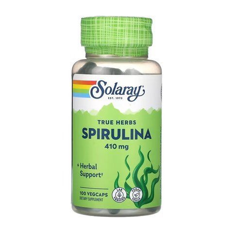 Спіруліна / Spirulina Algae 410mg - 100 vcaps 2023-10-5843 фото