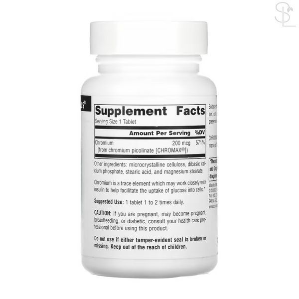 Хром / Chromium Picolinate 200 mcg, Yeast Free - 240 tabs 2023-10-5276 фото