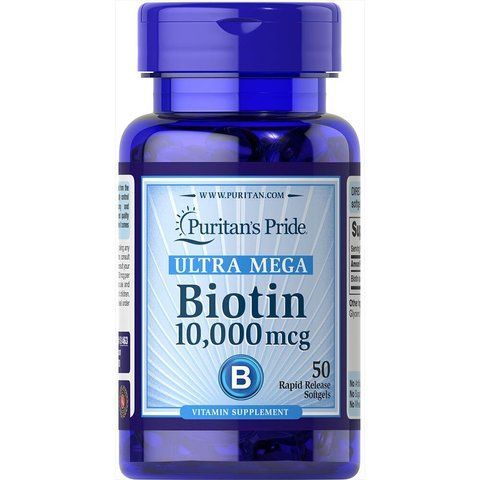 Вітамін B7(Біотин) / Biotin 10000mcg - 100caps 100-50-4681582-20 фото