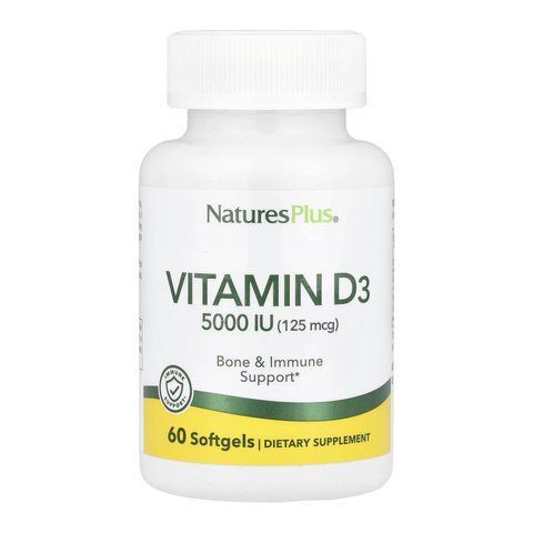 Витамин D/Vitamin D3 5000 IU - 60 softgels 2023-10-3225 фото