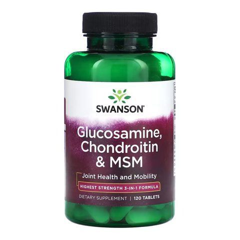 Хондропротекторы / Glucosamine, Chondroitin & Msm Highest Strength3-in-1 Formula - 120 tabs 2023-10-4063 фото