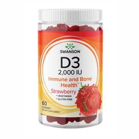 Витамин D/D3 2000IU Strawberry - 60 Gummies 2022-09-1090 фото