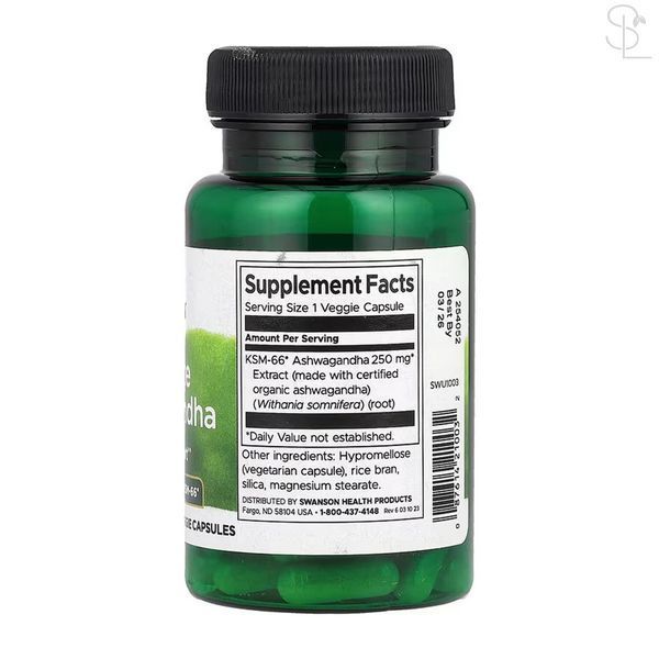 Адаптогени / Ultimate Ashwagandha 250 mg - 60veg caps 100-36-2149892-20 фото