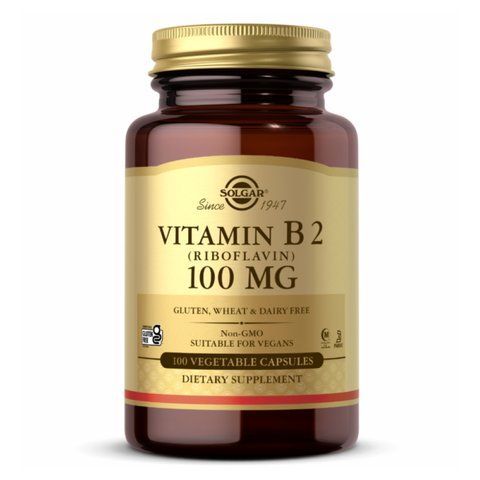 Витамин B2 (Рибофлавин) / Vitamin B2 100mg (Riboflavin) - 100 Vcaps 2022-10-0756 фото