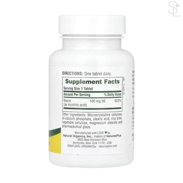 Витамин B3 (Ниацин) / Niacin 100mg - 90 tabs 2023-10-5219 фото