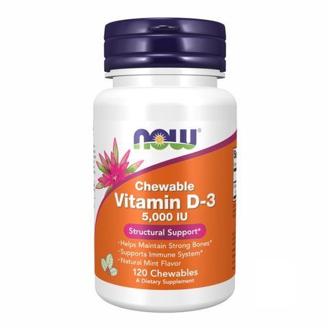 Вітамін D / VIT D-3 5000 IU Chewable Mint - 120 loz 2022-09-1184 фото