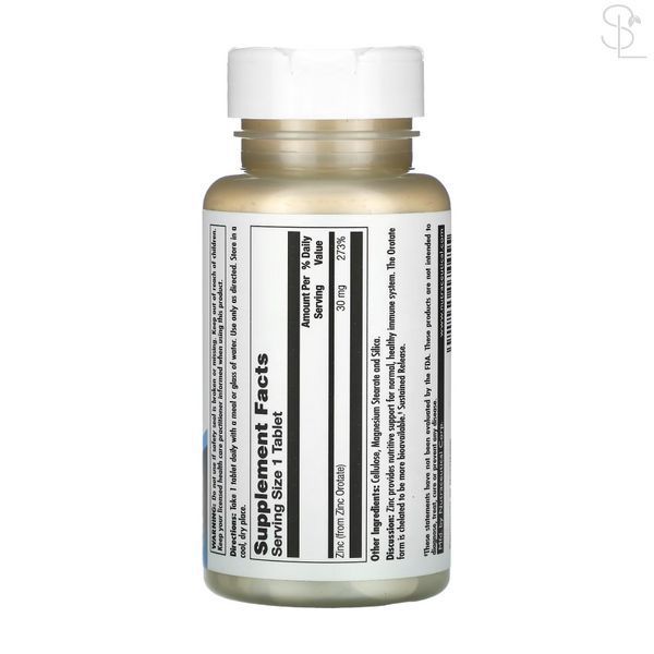 Цинк / Zinc 30 Orotate Sustained Release - 90 tabs 2023-10-3416 фото