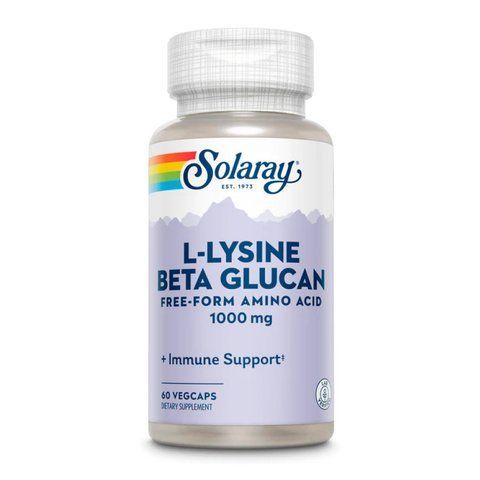 Амінокислотa / L-Lysine with Beta Glucan 1000mg - 60 vcaps 2023-10-2136 фото