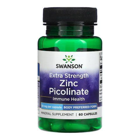 Цинк / Extra Strength Zinc Picolinate Body Preferred Form 50mg - 60 caps 2023-10-4068 фото