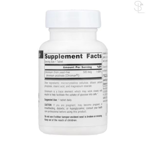 Хром / Ultra Chromium Picolinate 500&trade; 500 mcg - 60 tabs 2023-10-5116 фото