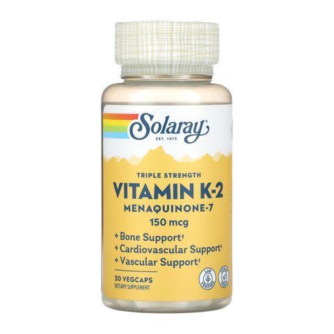 Витамин K / Triple Strength Vit K-2 MK-7 150mcg - 30 veg caps 2023-10-3434 фото