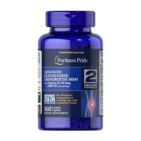Хондропротекторы / Triple Strength Glucosamine Chondroitin with Vitamin D3 - 160tabs 100-28-6980340-20 фото