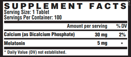 Мелатонін / Melatonin 5 mg - 100ct 100-51-3178023-20 фото