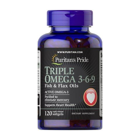 Омега 3 / Triple Omega 3-6-9 Fish & Flax Oils - 120 softgels 2023-10-7007 фото