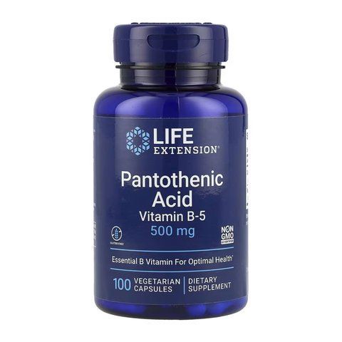 Вітамін B5 (Пантотенова кислота) / Pantothenic Acid 500 mg - 100 vcaps 2023-10-5133 фото