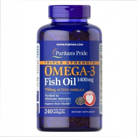 Омега 3 / Omega-3 Triple Strength1360 mg (950 mg Active Omega-3) - 240 softgels 100-30-0222513-20 фото
