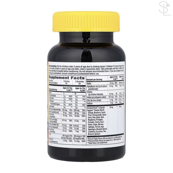 Мультивітаміни для дітей / Alive! Children's Gummy Multivitamin Zero Sugar - 40 gummies 2023-10-6378 фото