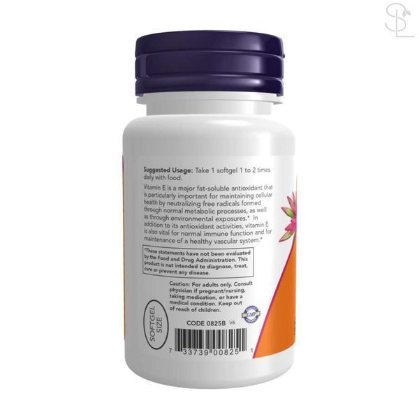 Вітамін E / Vitamin E-200 D-Alpha Tocopheryl - 100 softgels 2023-10-3091 фото