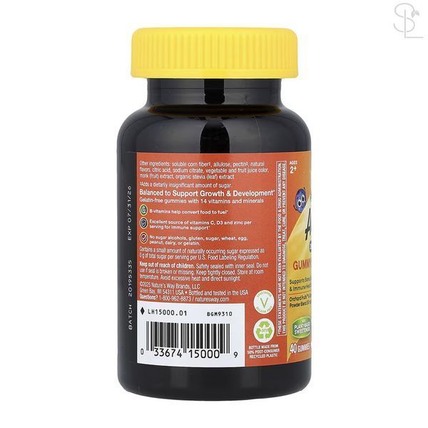 Мультивітаміни для дітей / Alive! Children's Gummy Multivitamin Zero Sugar - 40 gummies 2023-10-6378 фото