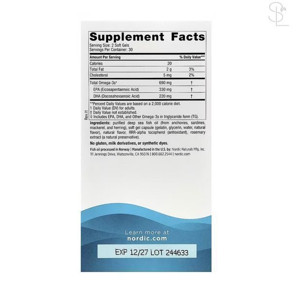 Омега 3 / Omega-3 - 60 softgels 2023-10-5943 фото
