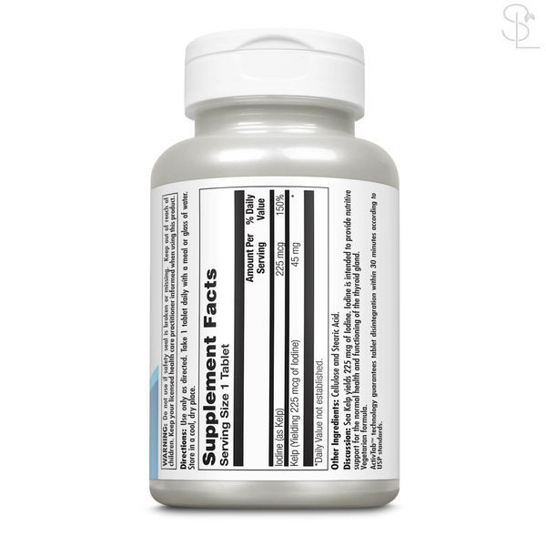 Йод / Kelp Iodine 225mcg - 250 tabs 2023-10-2165 фото