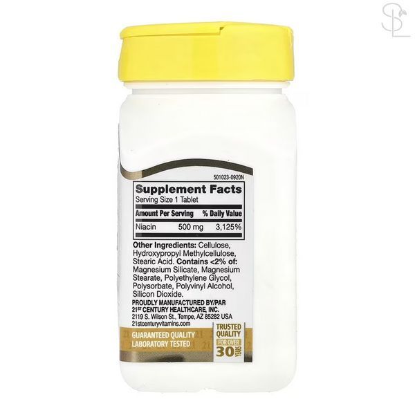 Вітамін B3 (Ніацин) / Niacin 500 mg - 100 tabs 2023-10-7099 фото