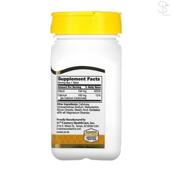 Вітамін B3 (Ніацин) / Niacin 100 mg - 110 tabs 2023-10-7120 фото