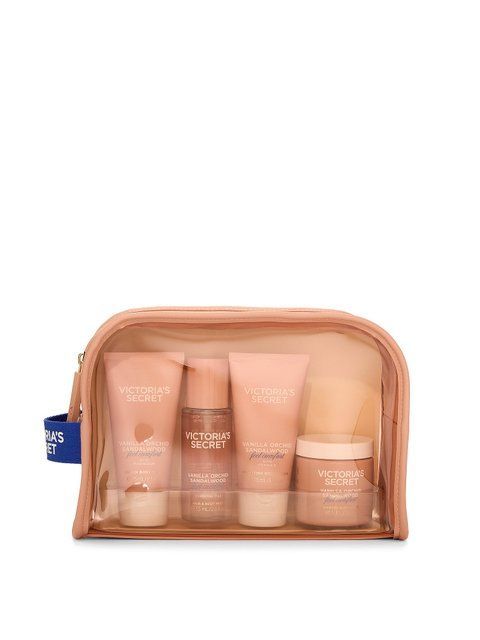 Подарочный набор Victoria's Secret Vanilla Orchid Sandalwood Body Care Gift Set ft. Reusable Travel Bag 35166 фото