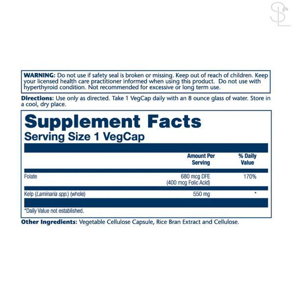 Йод / Kelp Seaweed 550mg - 100 vcaps 2023-10-4422 фото