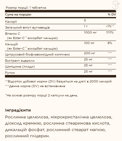 Вітамін С / Вітамін С / Ester-C Plus 1000mg Vitamin C - 180 tabs 2022-10-2987 фото