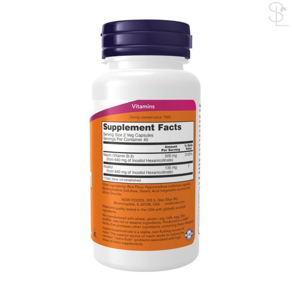 Вітамін B3 (Ніацин) / Flush-Free Niacin 250mg - 180 vcaps 2023-10-4537 фото
