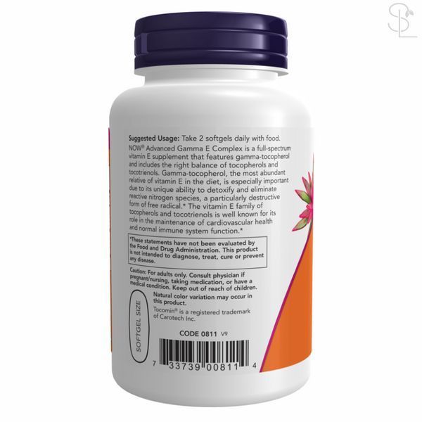 Витамин E / Advanced Gamma E - 120 sgels 2022-10-2575 фото