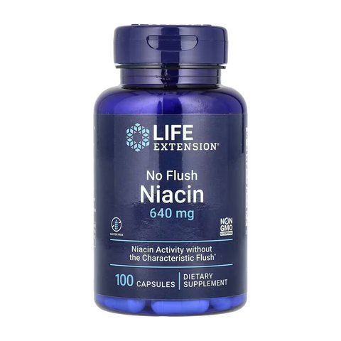 Витамин B3 (Ниацин) / No Flush Niacin 640 mg - 100 caps 2023-10-5197 фото