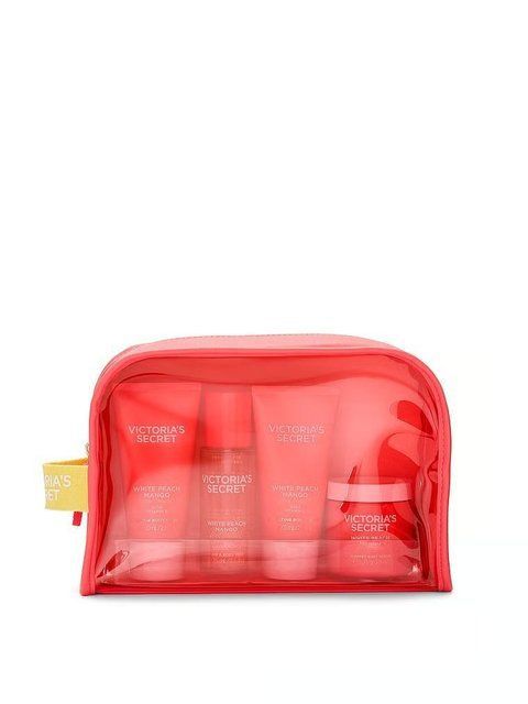 Подарунковий набір Victoria's Secret White Peach Mango Body Care Gift Set ft. Reusable Travel Bag 35167 фото