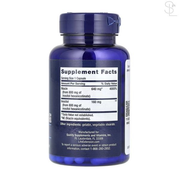 Вітамін B3 (Ніацин) / No Flush Niacin 640 mg - 100 caps 2023-10-5197 фото