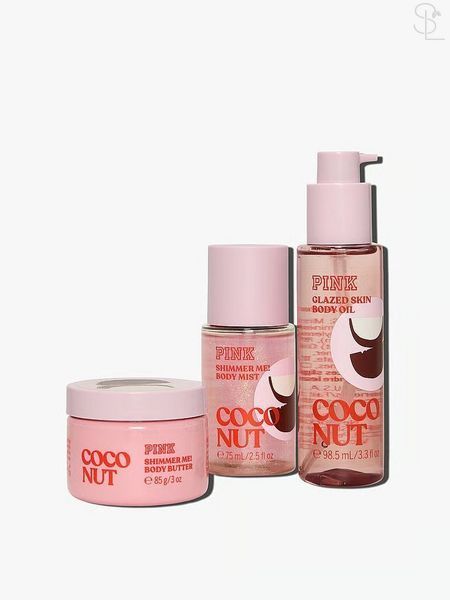 Подарунковий набір Victoria's Secret Coconut Let&rsquo;s Glow Away Shimmer Travel Set 35168 фото