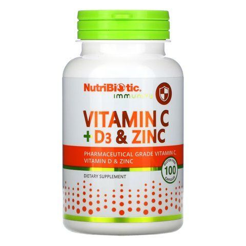 Вітамін С / Vitamin C+D3 & Zinc - 100 caps 2022-10-3008 фото