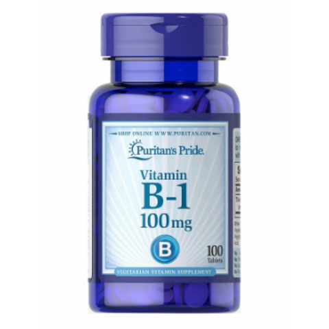 Вітамін B1 (Тіамін) / Vitamin B-1 100mg - 100 tablets 100-17-6210674-20 фото