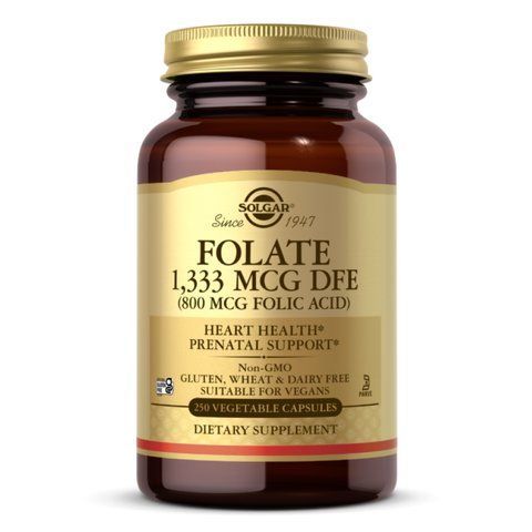 Вітамін B9(Фолієва кислота) / Folic Acid 800 mcg - 250 vcaps 100-64-3025747-20 фото