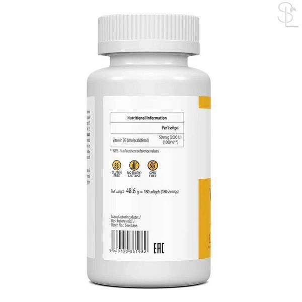 Вітамін D / Vitamin D3 600 IU - 120 softgels 2022-10-2902 фото