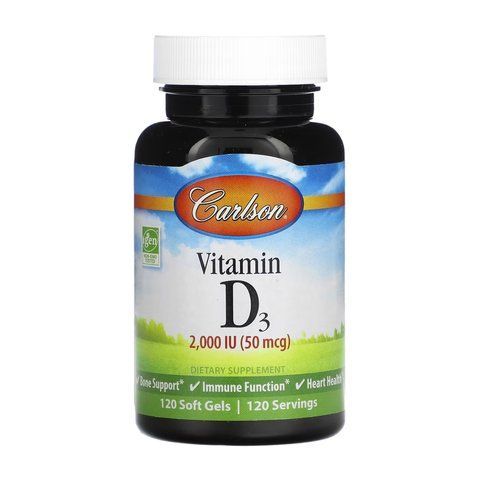 Вітамін D / Vitamin D 2000 IU - 120 softgels 2023-10-4558 фото