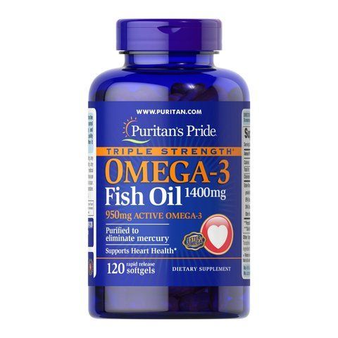 Омега 3 / Triple Strength Omega-3 Fish Oil 1400 mg (950 mg Active Omega-3) - 120 softgels 2023-10-4594 фото
